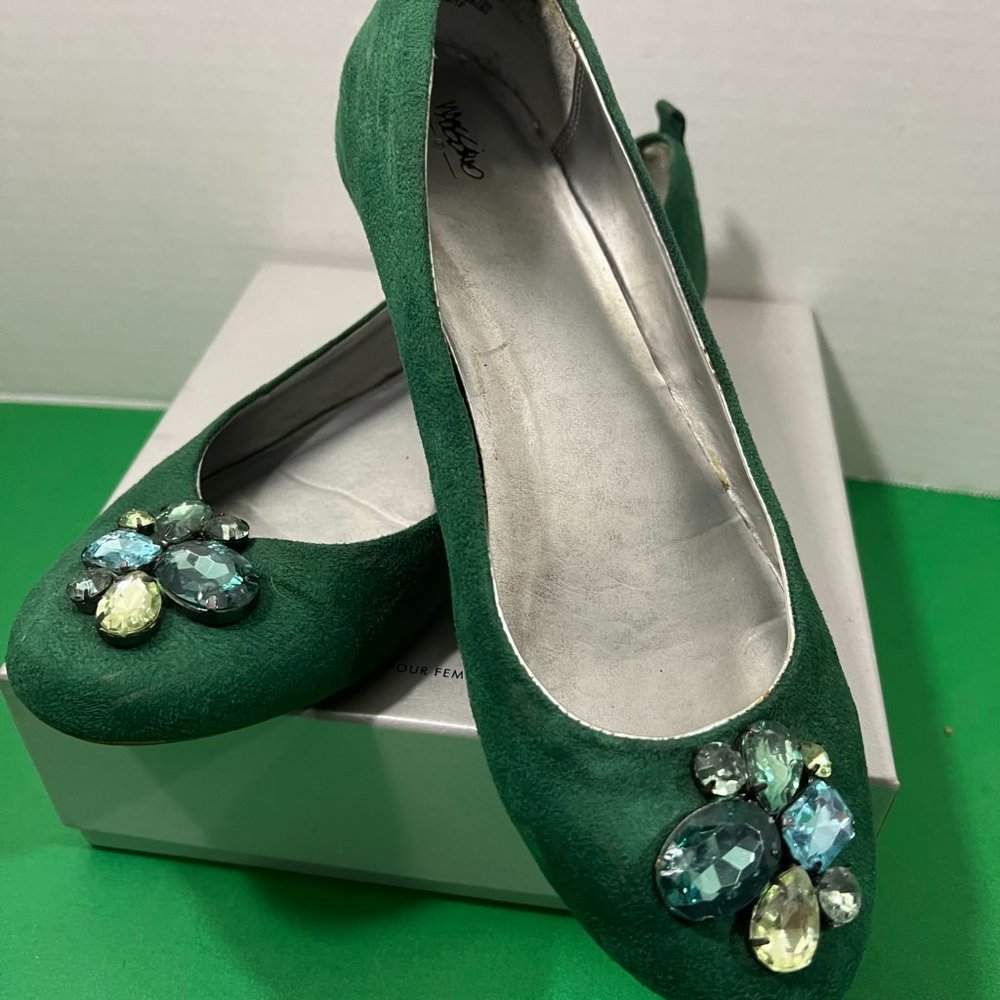 Massimo Green Ballerina Shoes